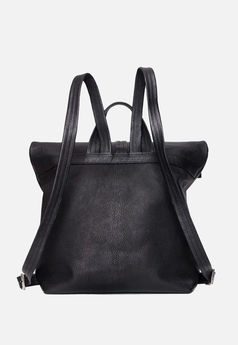ROCK Black Leather Backpack - Image 6