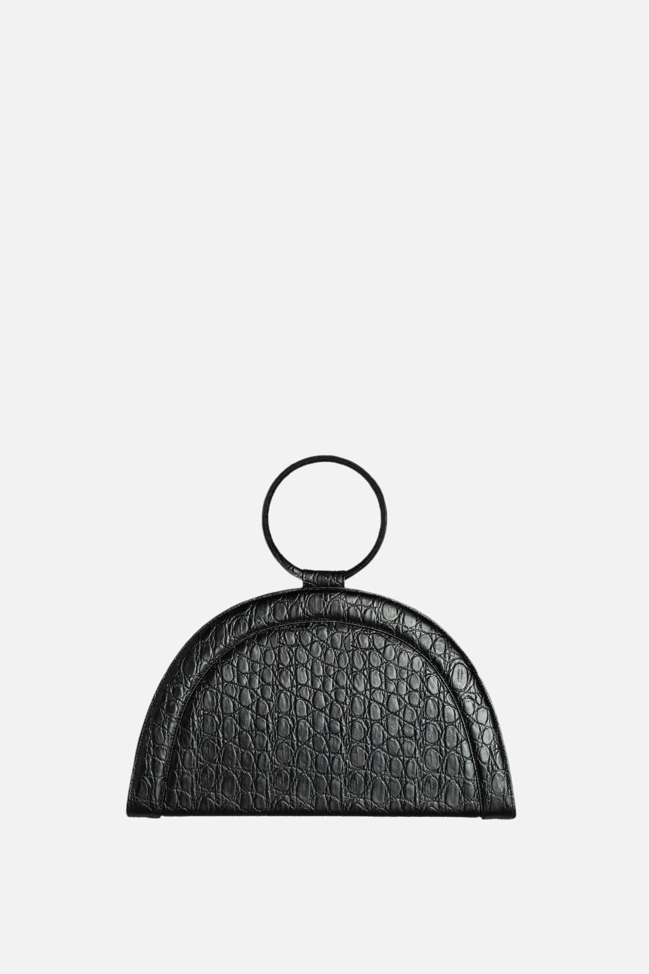 FANY MAXI Black Croco Leather Bag - Image 5