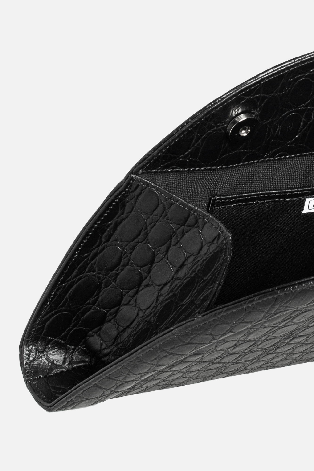 FANY MAXI Black Croco Leather Bag - Image 6