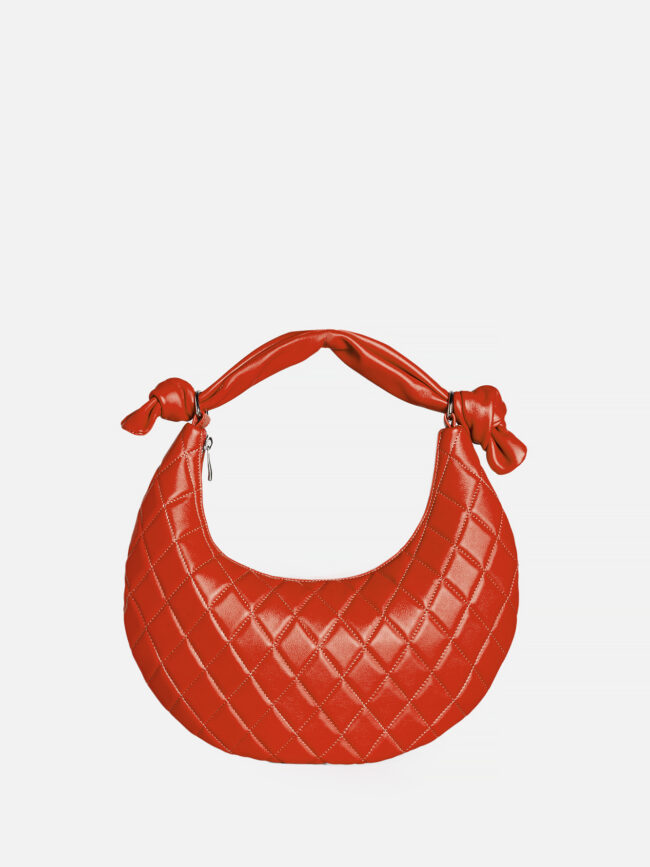 MARA Quilted Red Leather Bag