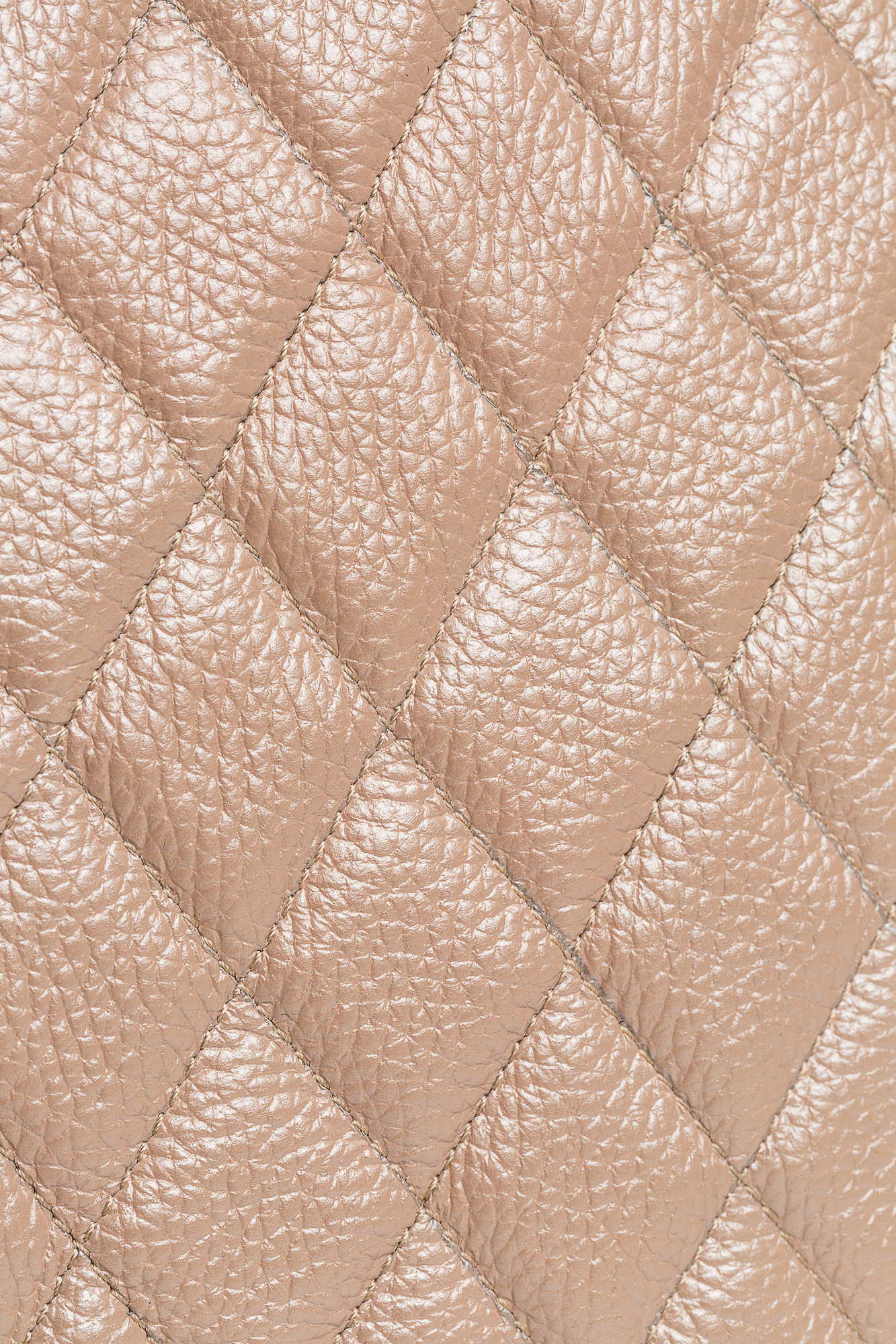 SMILEY Quilted Pearly Pink Leather Backpack - Image 6