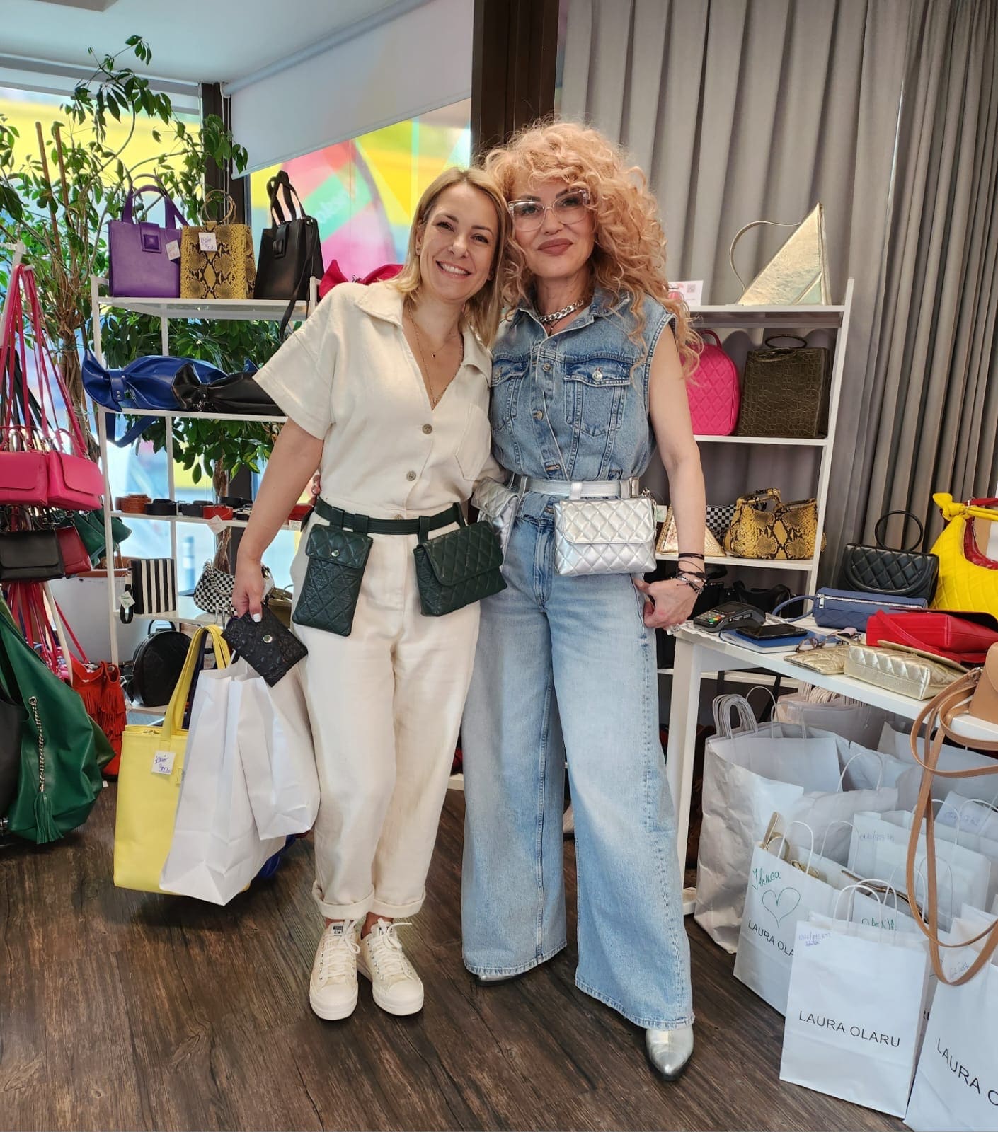 DOUBLE EMMA Quilted Black Leather Belt Bag - Image 3