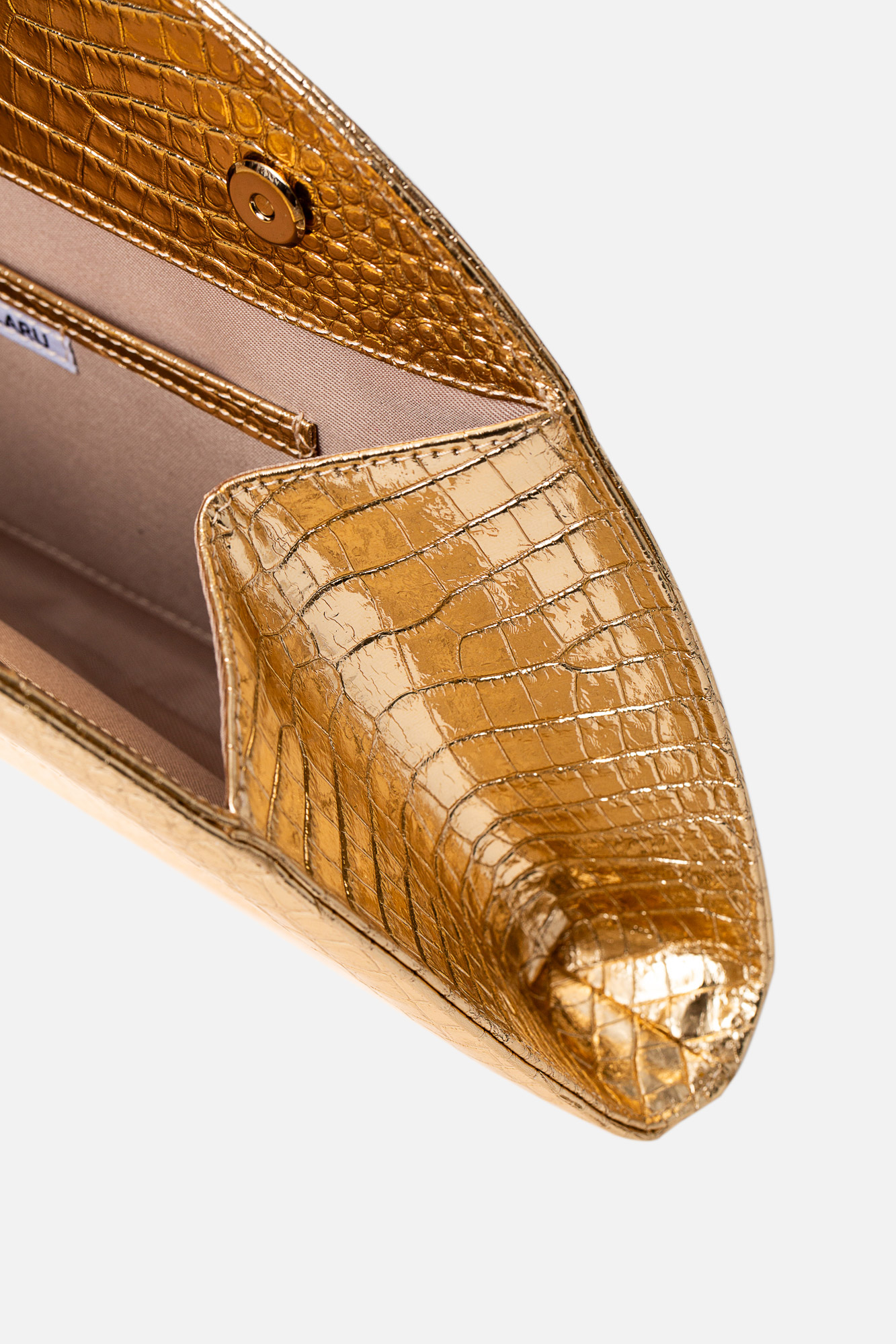 FANY MAXI Gold Croco Leather Bag - Image 7