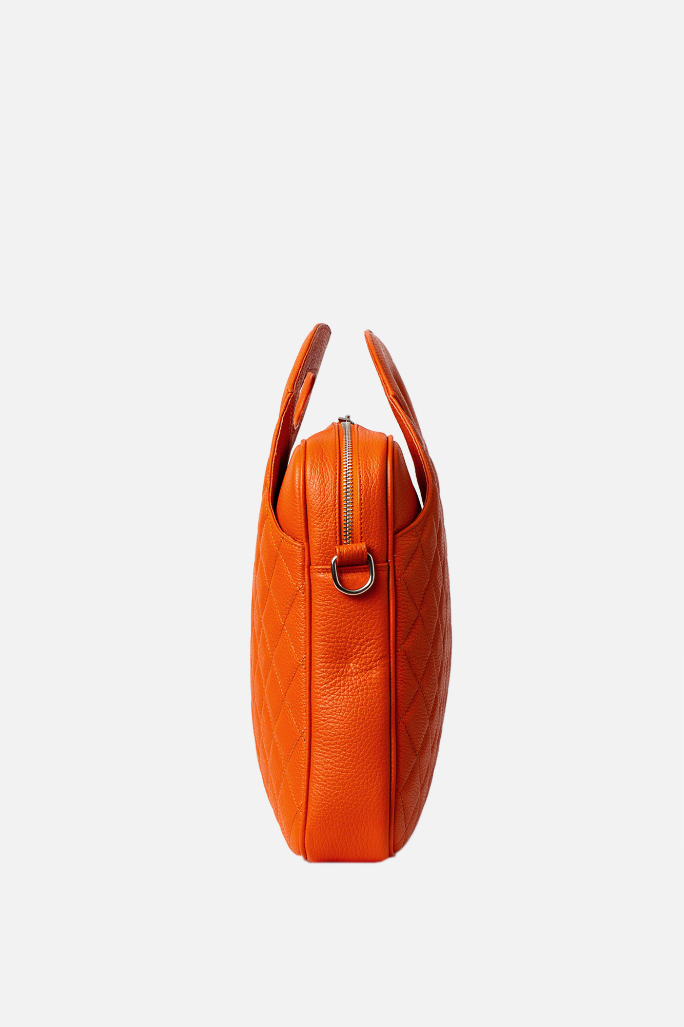 FABIOLA Orange Leather Laptop Bag - Image 6