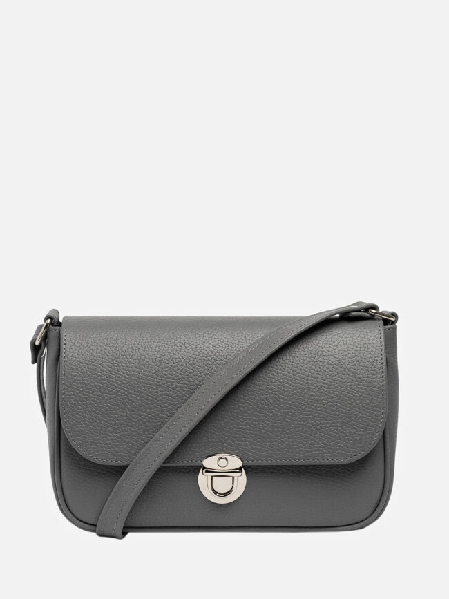 LUMI Dark Grey Leather Bag