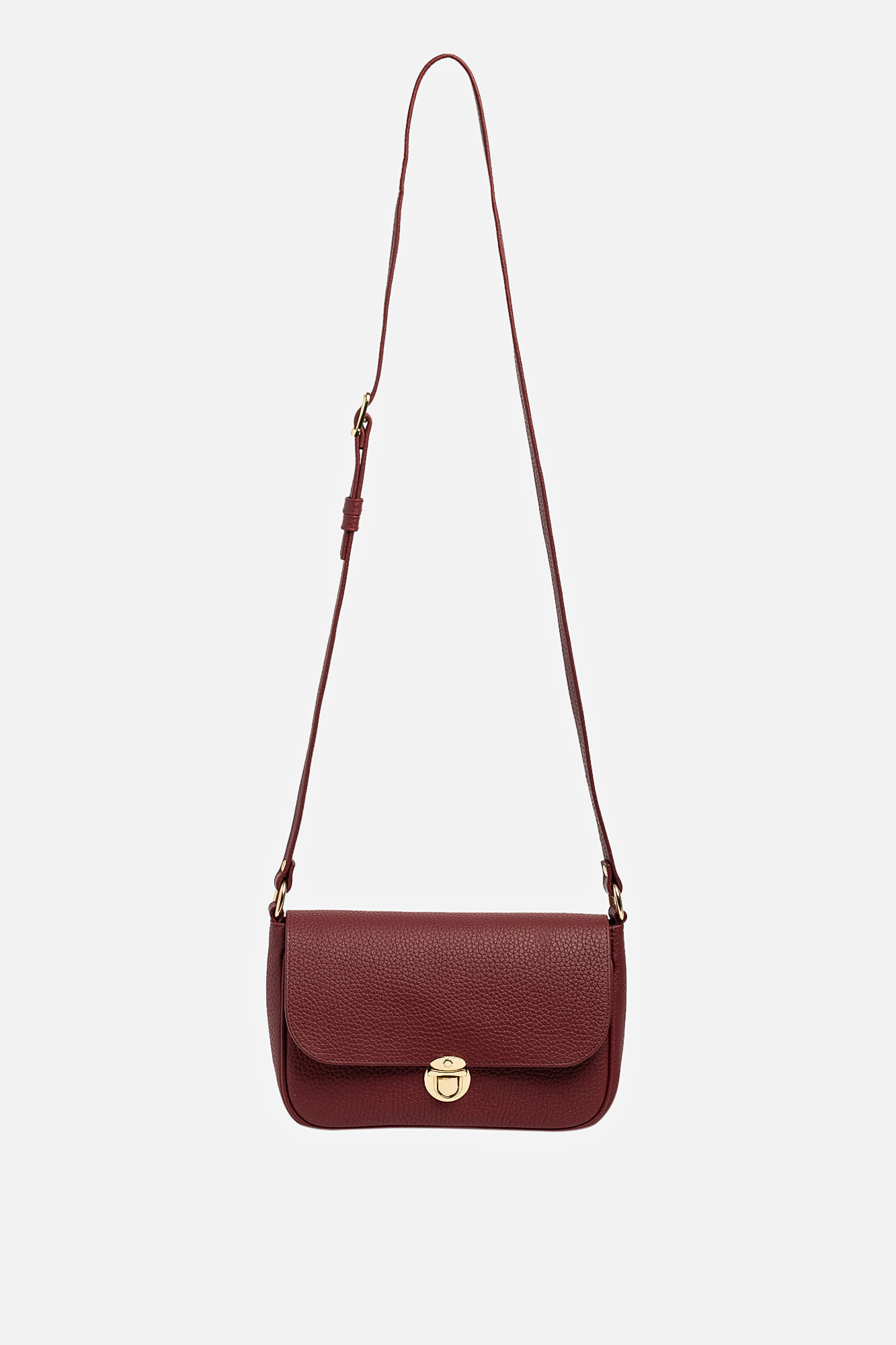 LUMI Burgundy Leather Bag - Image 4