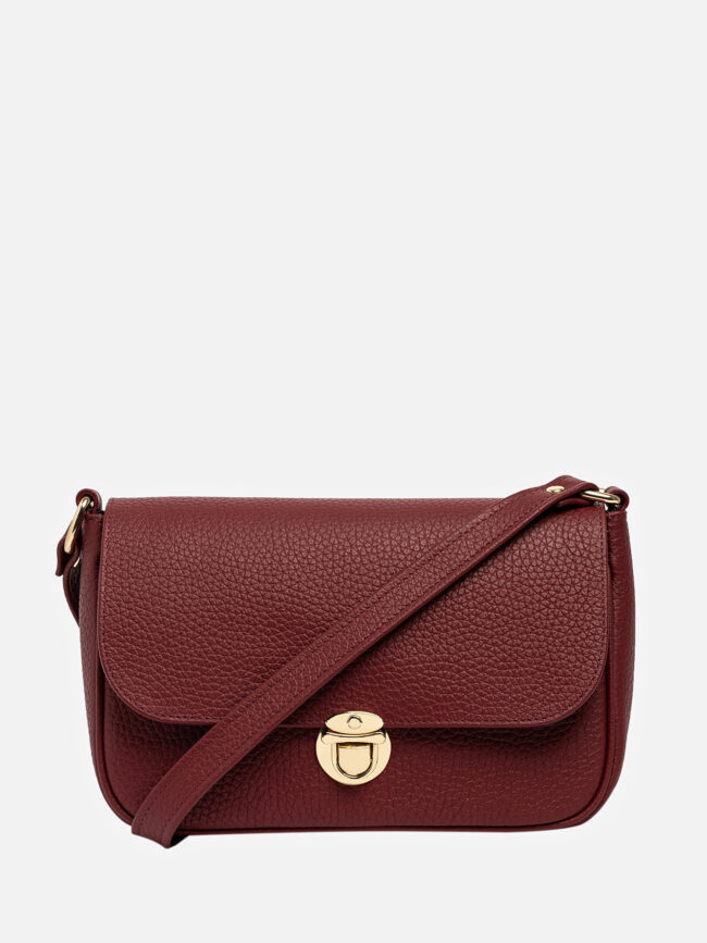 LUMI Burgundy Leather Bag