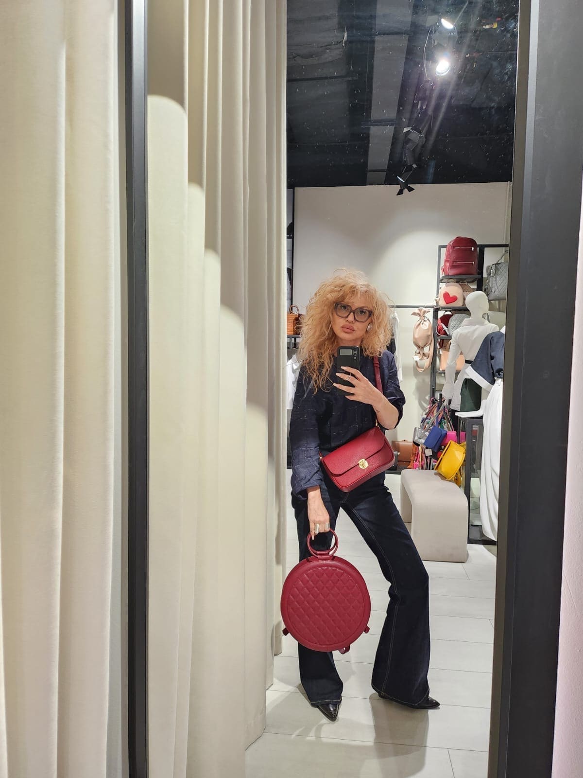 LUMI Burgundy Leather Bag - Image 3