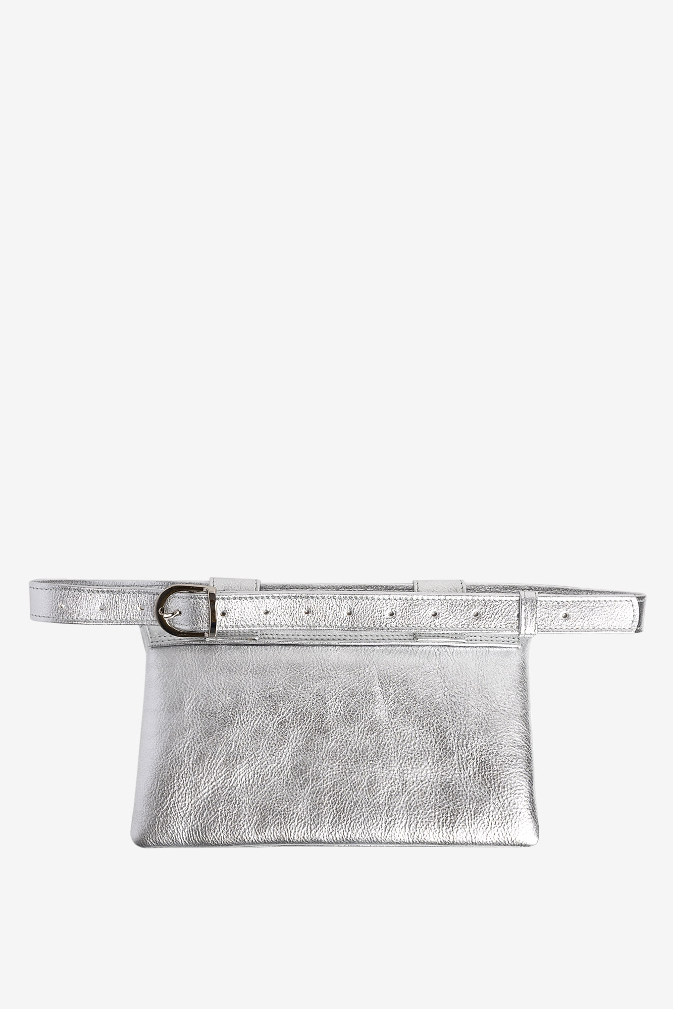 ZELDA Silver Leather Belt Bag - Image 3