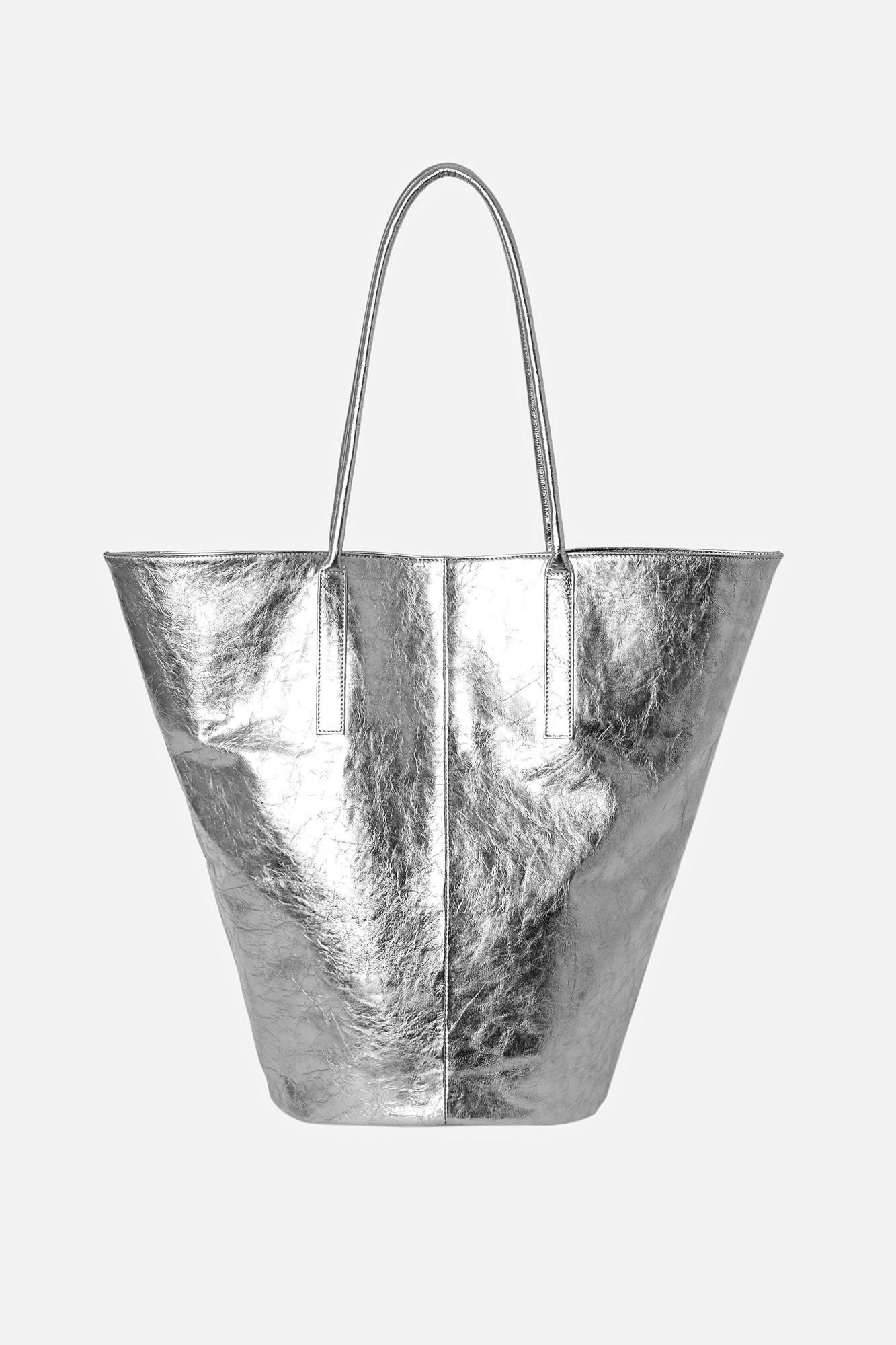 ESMEE Silver Leather Shopper Bag