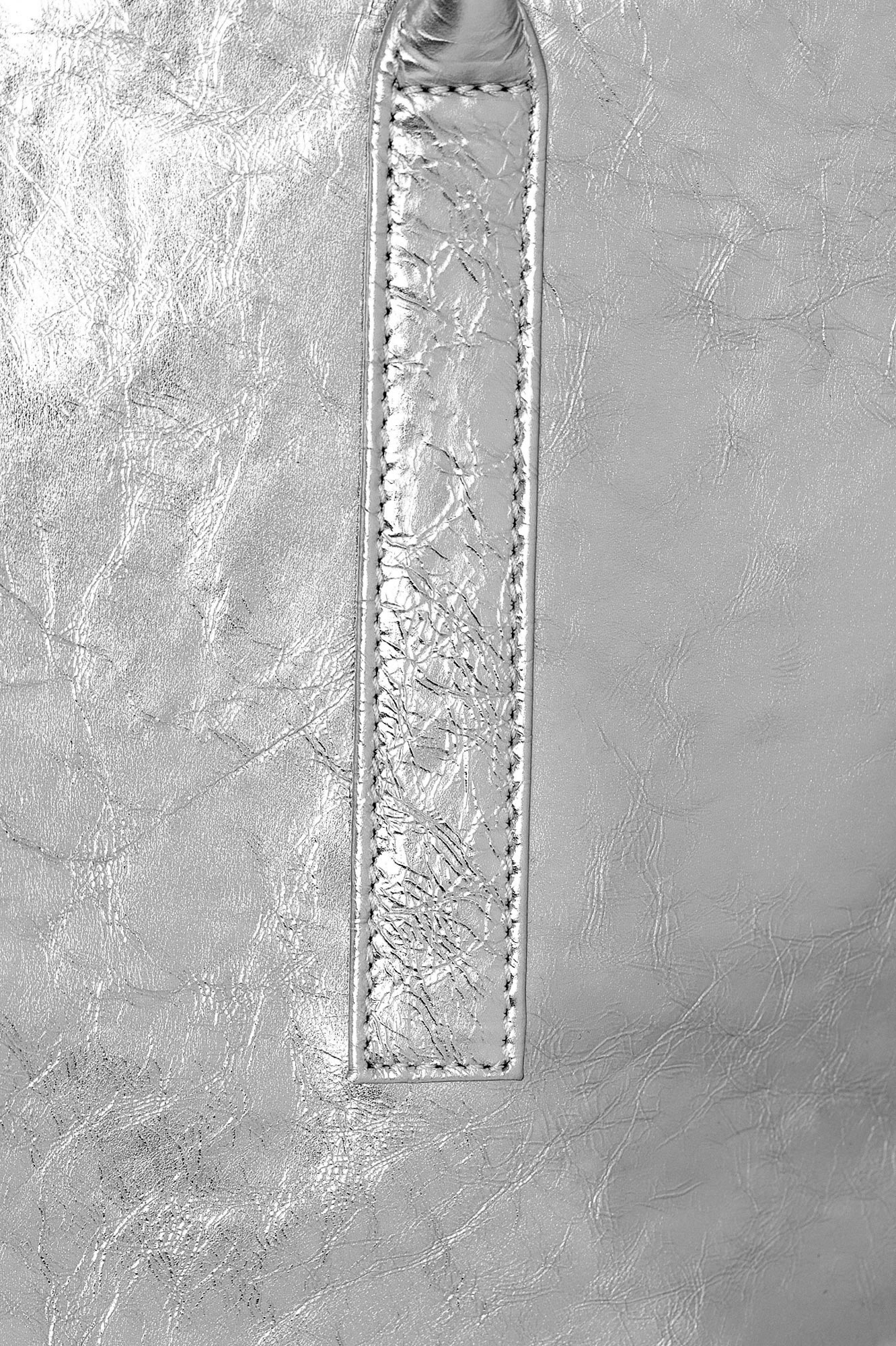 ESMEE Silver Leather Shopper Bag - Image 4